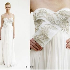 NEW: Marchesa Gabriella Silk Wedding Dress